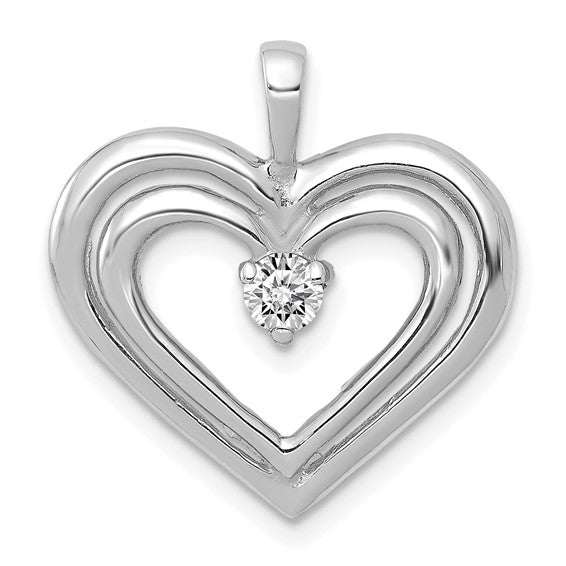 Double Heart Glided Pendant