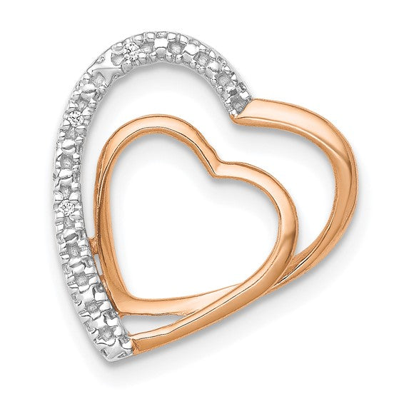 Double Heart Floating Chain Slide