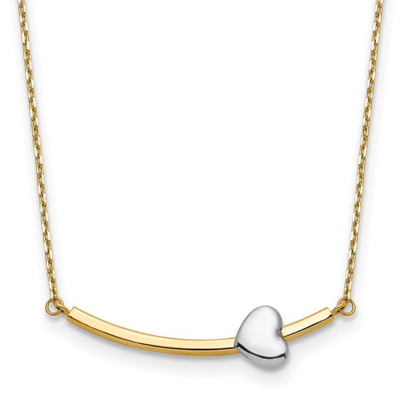 The Duet Heart Bar Necklace
