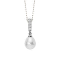 Silver Teardrop Pearl Pendant