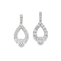 Teardrop Diamond Drop Earrings