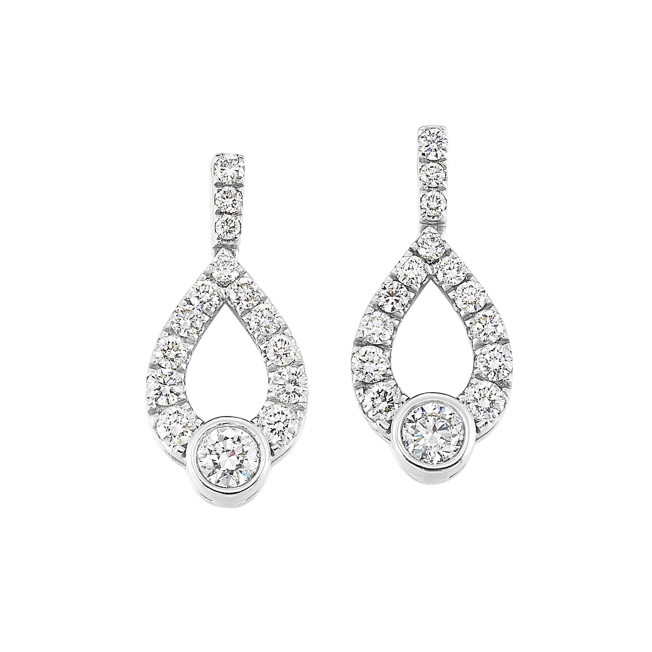 Teardrop Diamond Drop Earrings