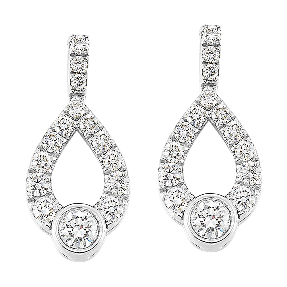 Teardrop Diamond Drop Earrings