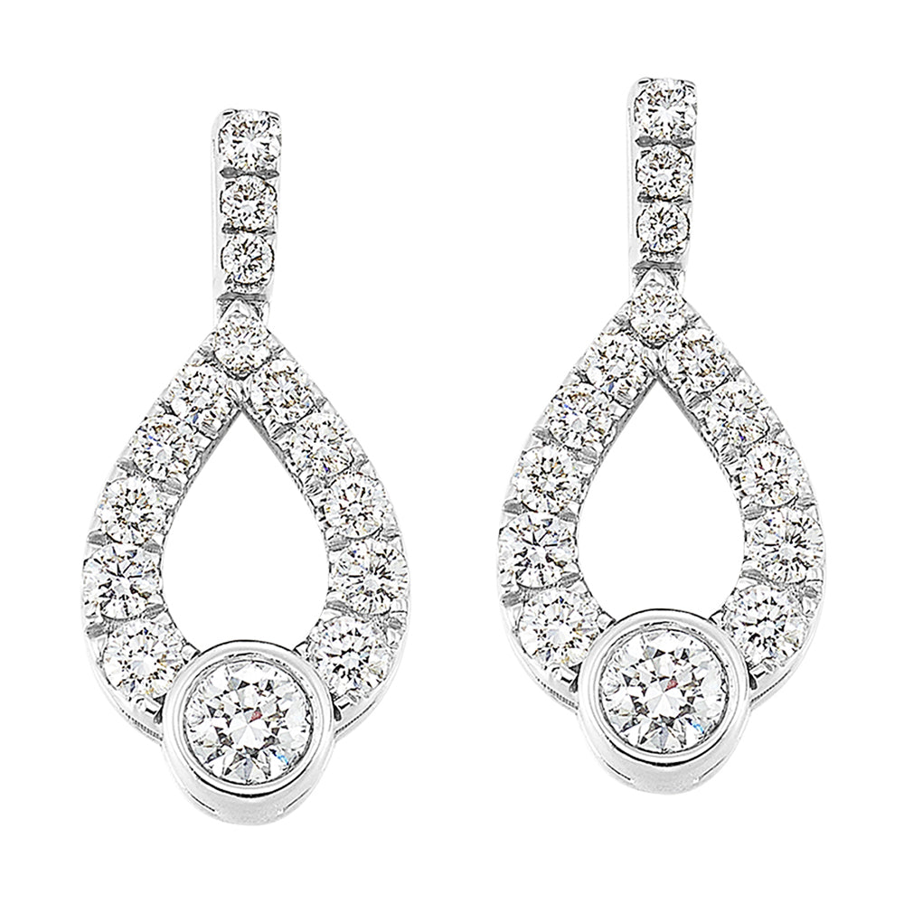 Teardrop Diamond Drop Earrings