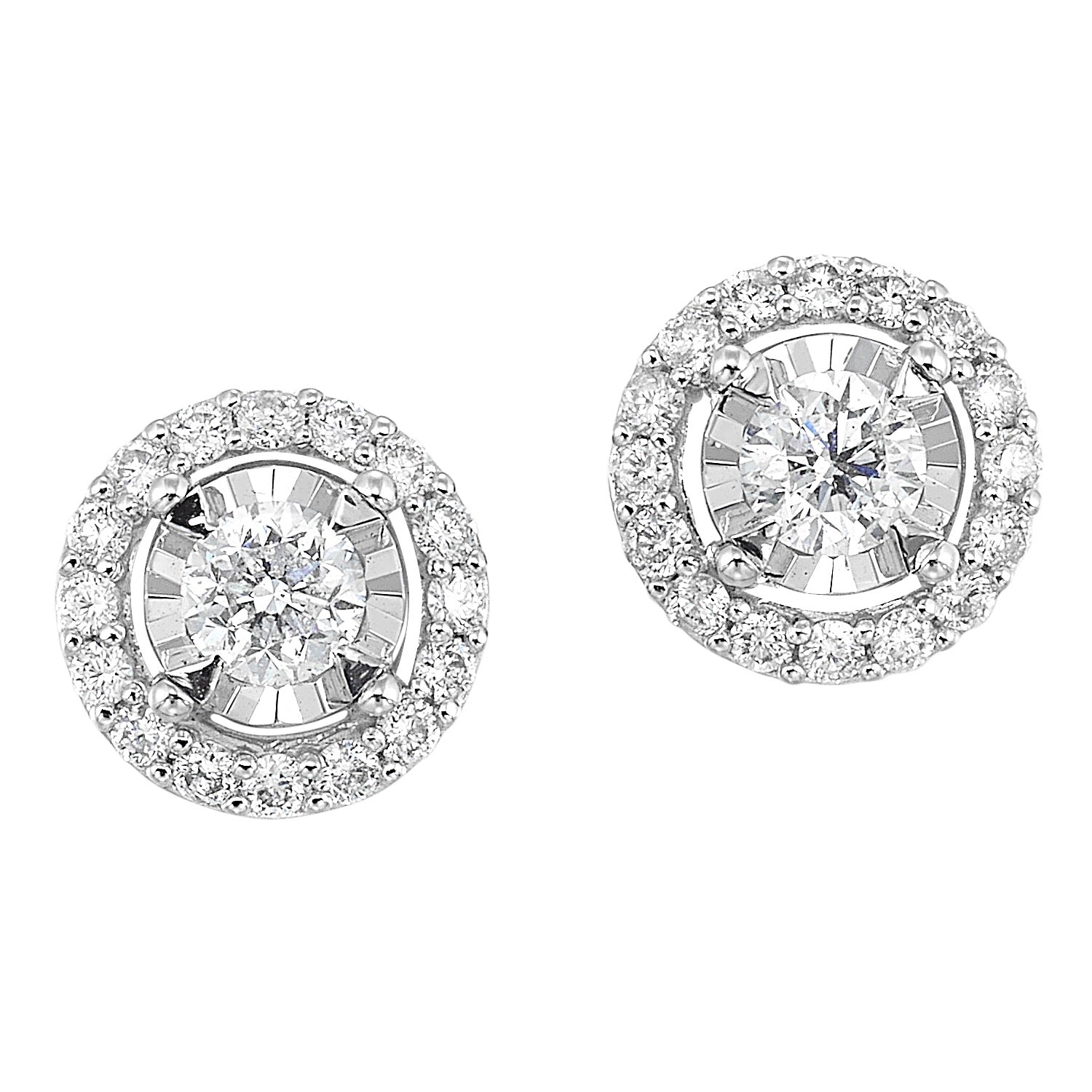 Diamond Solitaire Stud Earrings