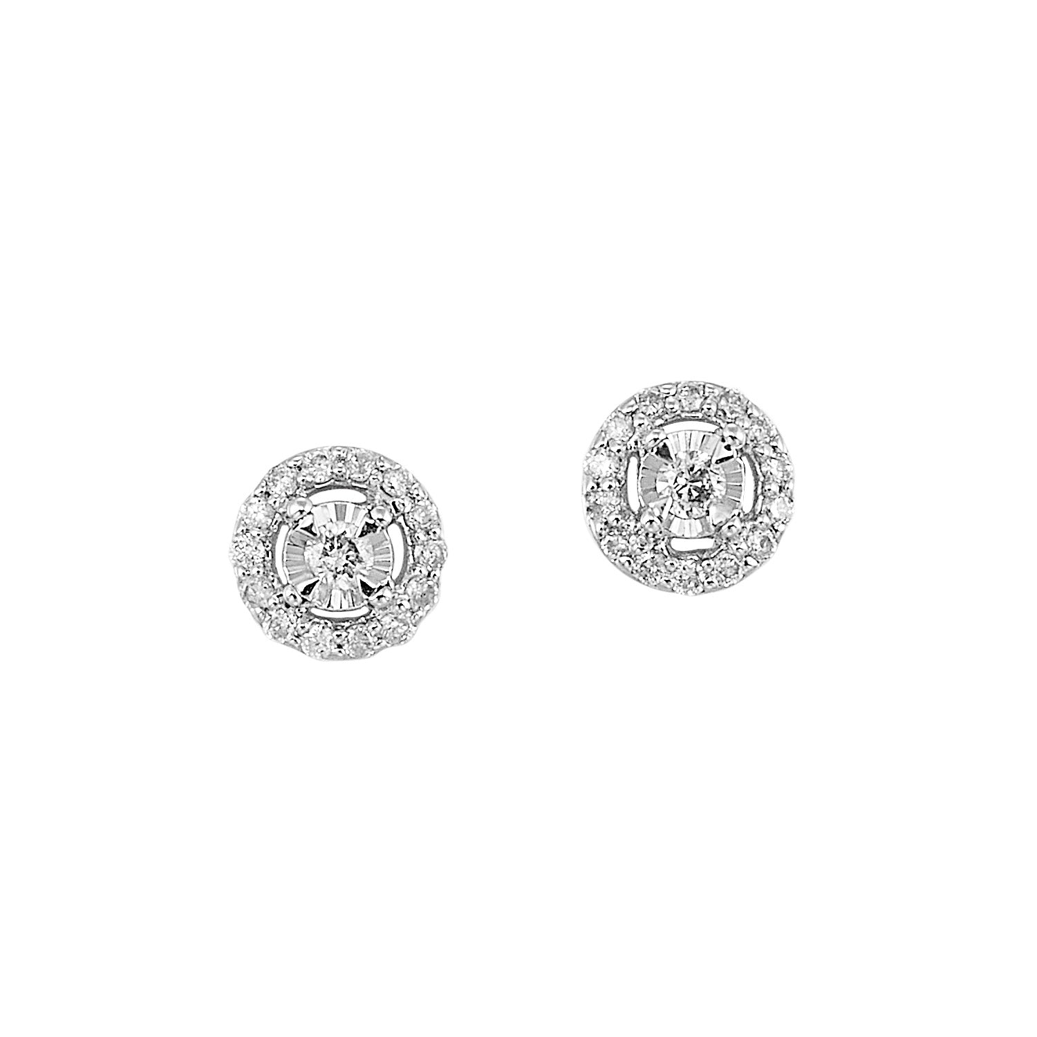 Diamond Solitaire Stud Earrings