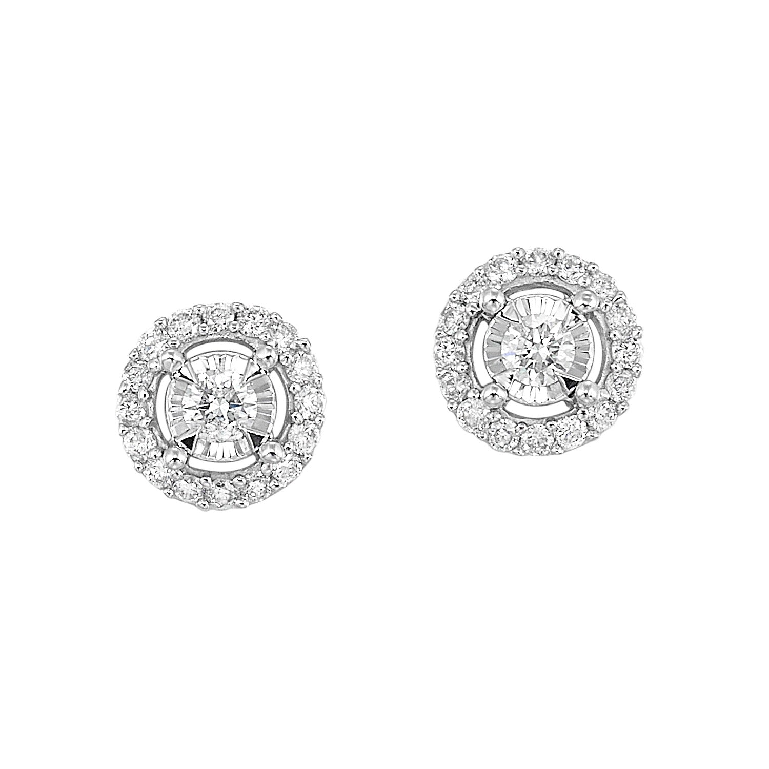 Diamond Solitaire Stud Earrings