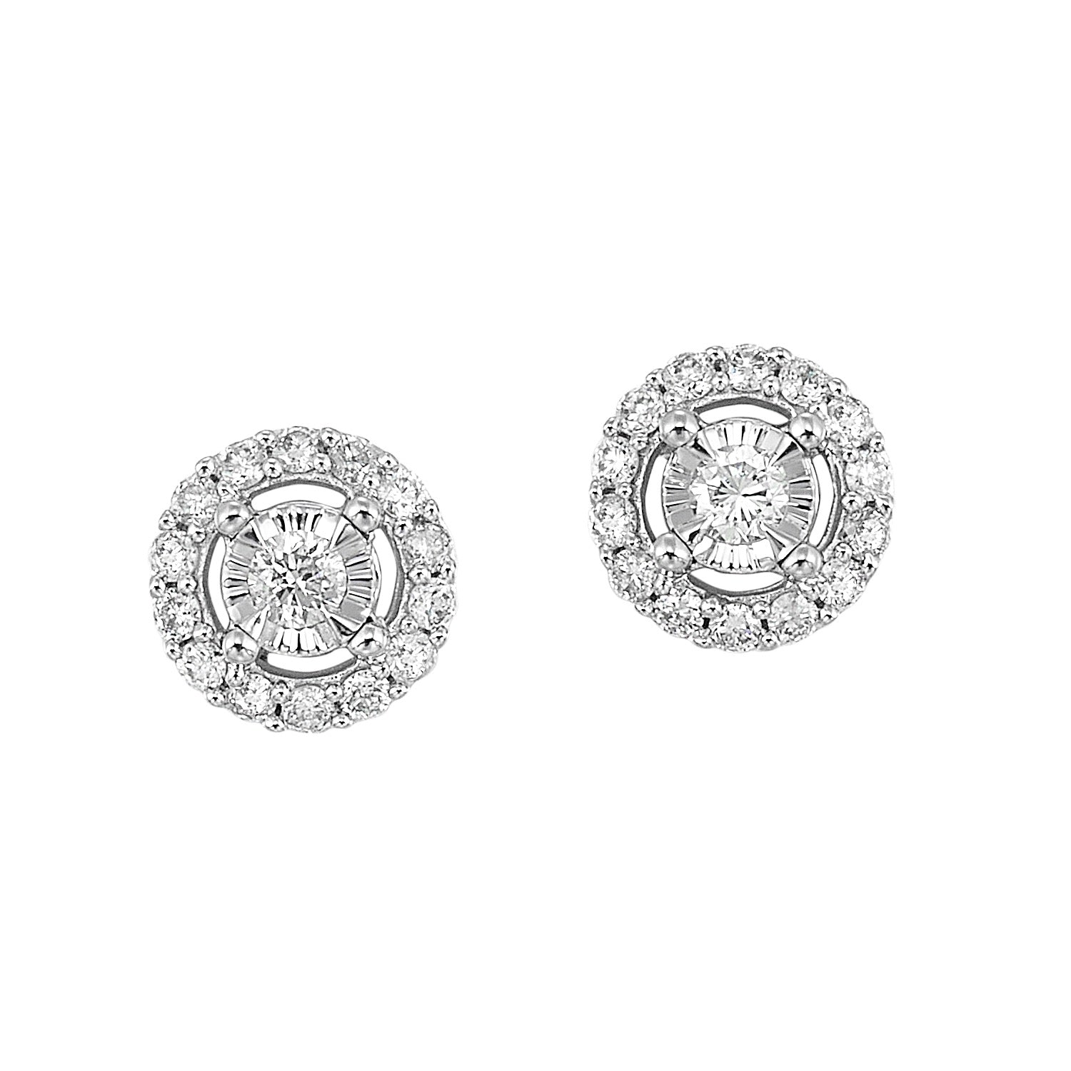 Diamond Solitaire Stud Earrings