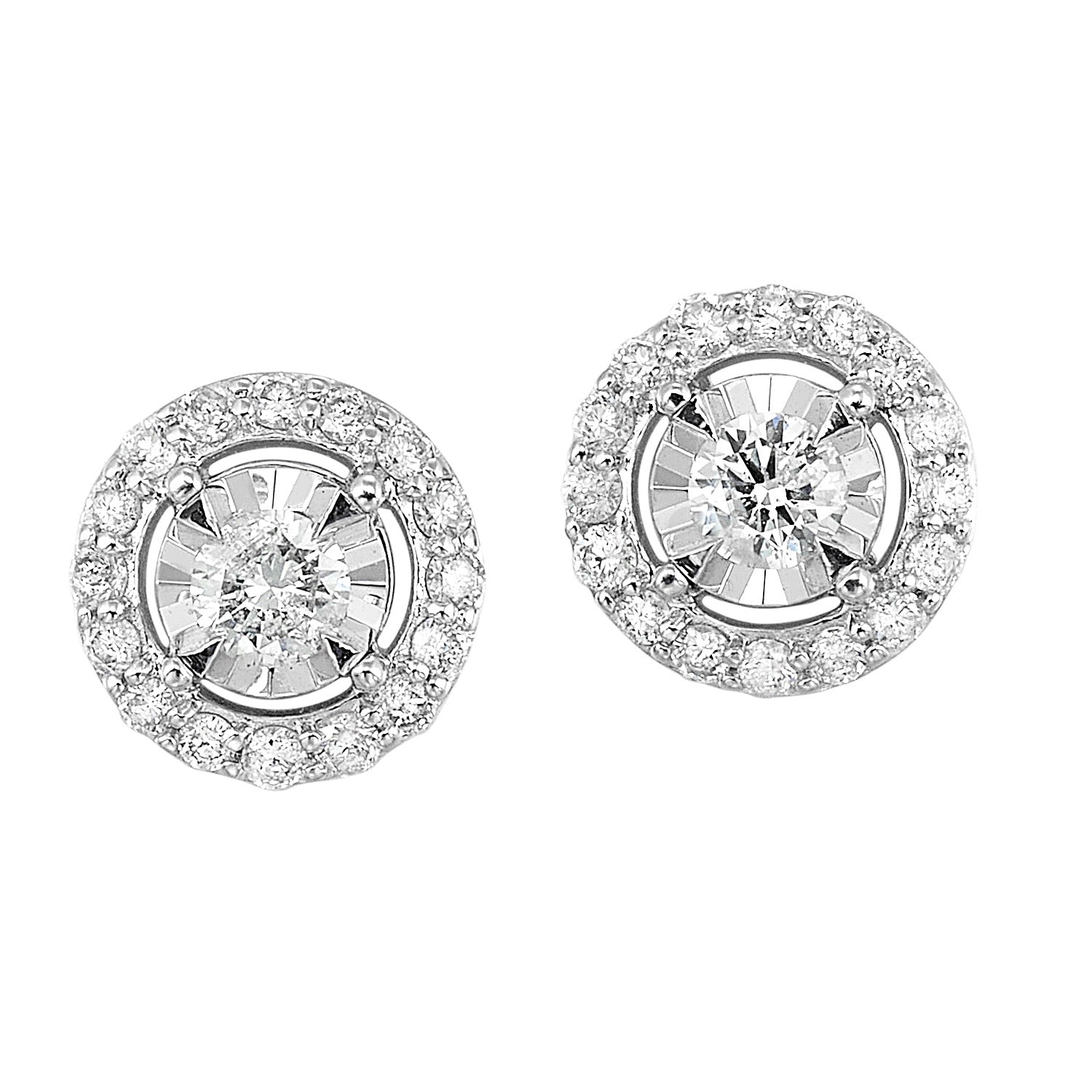 Diamond Solitaire Stud Earrings