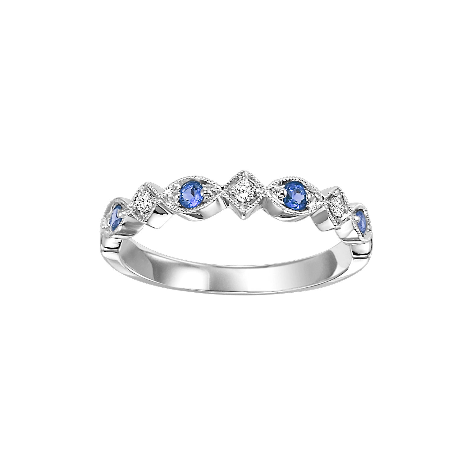 Mix-Shaped Gemstone and Diamond Ring