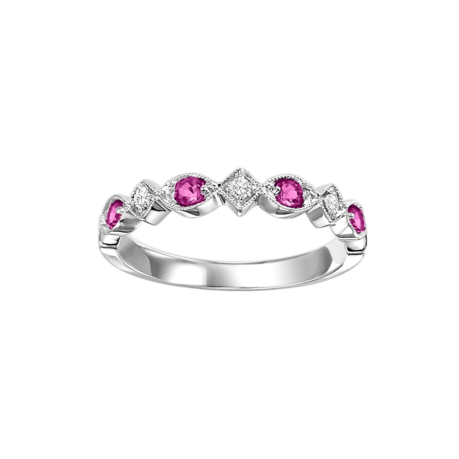Mix-Shaped Gemstone and Diamond Ring
