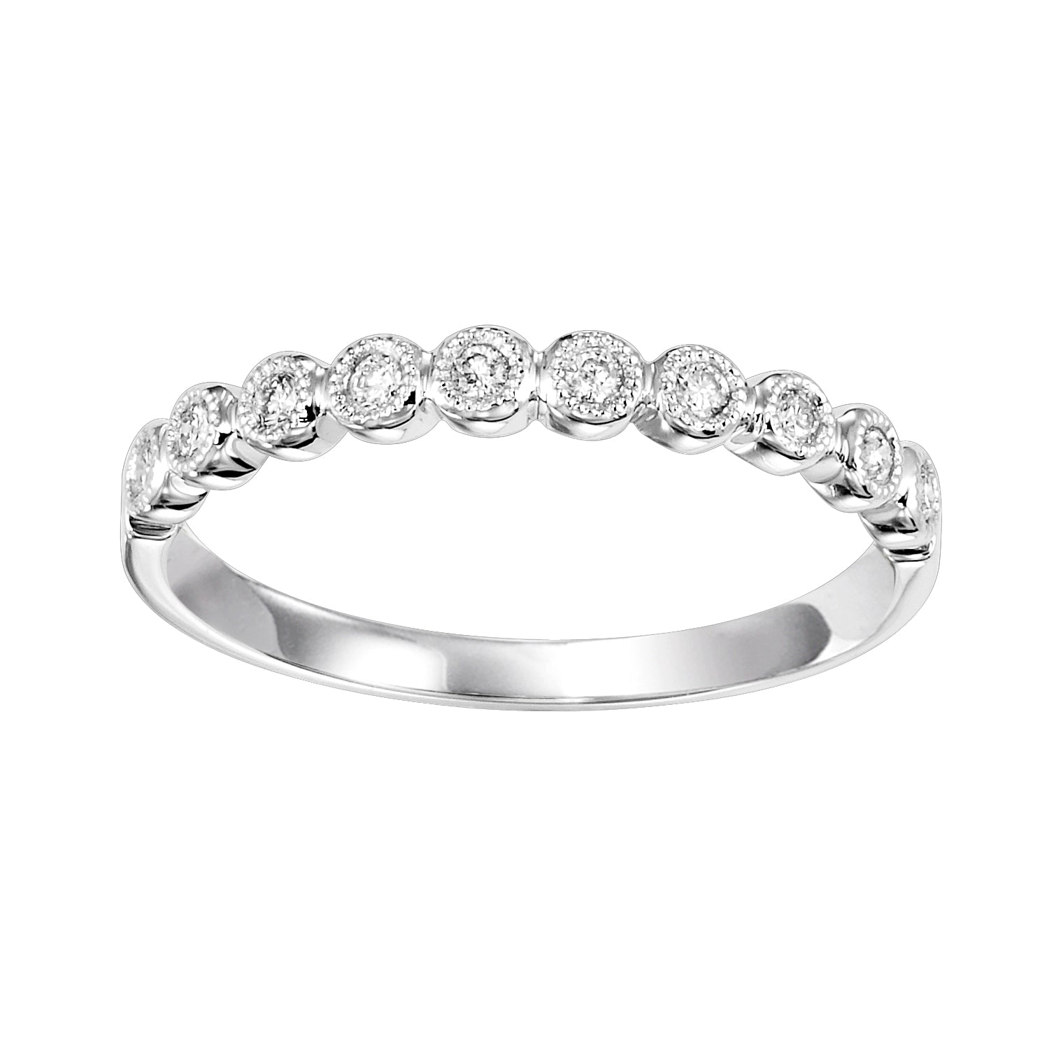 Bezel-Set Diamond Line Band