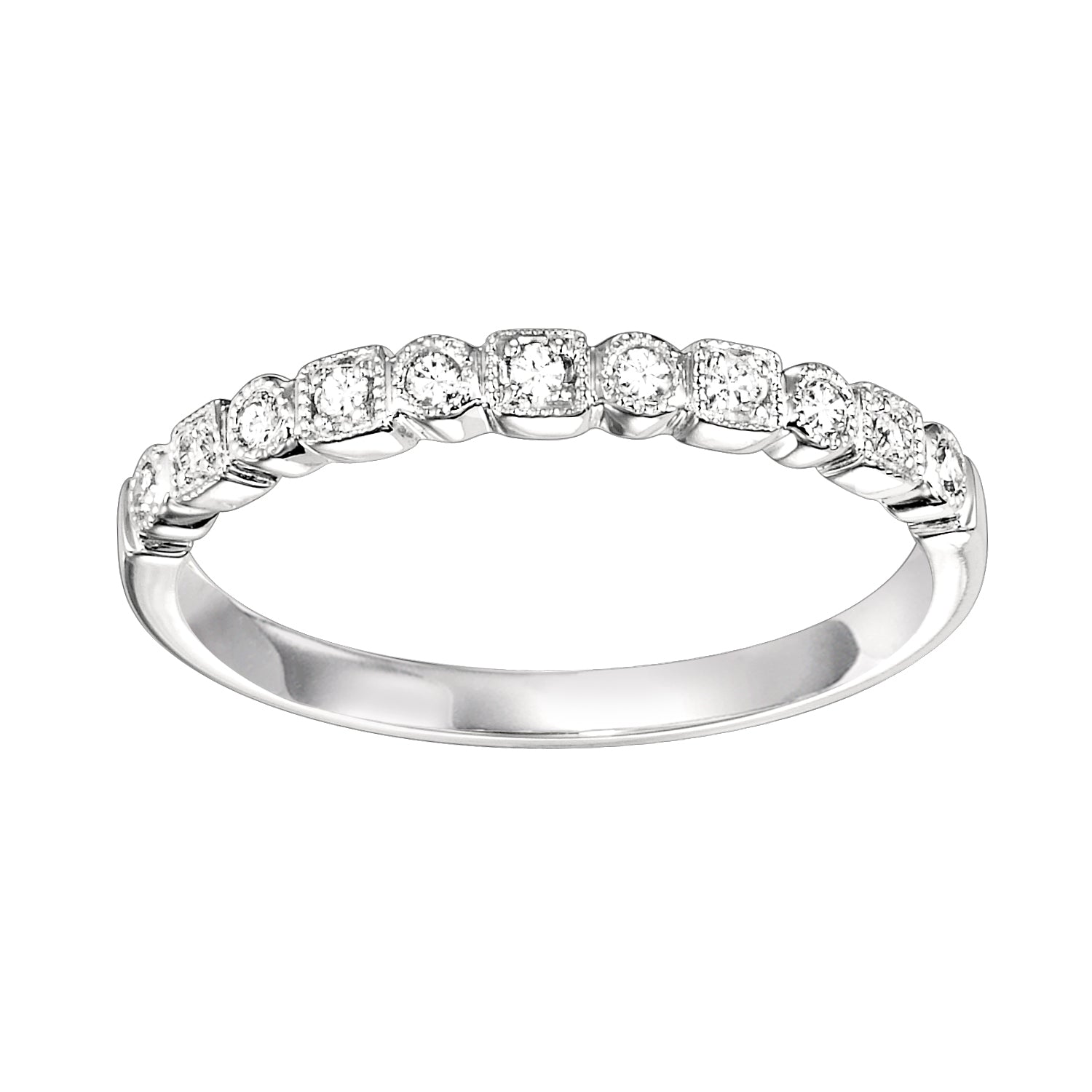 Round and Square Diamond Band