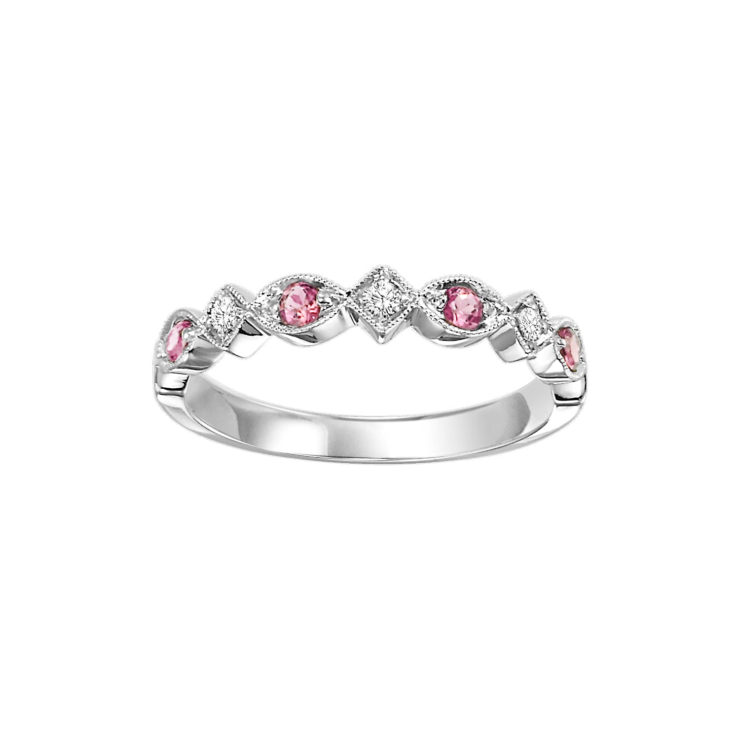 Mix-Shaped Gemstone and Diamond Ring