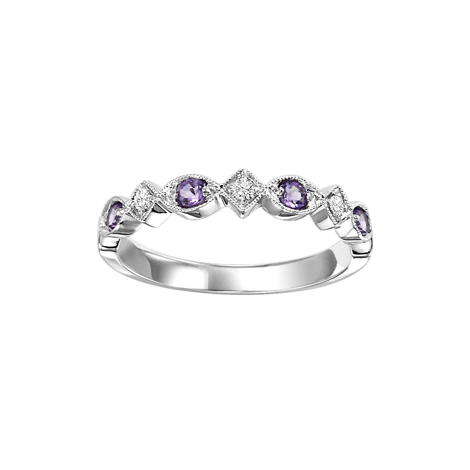 Mix-Shaped Gemstone and Diamond Ring