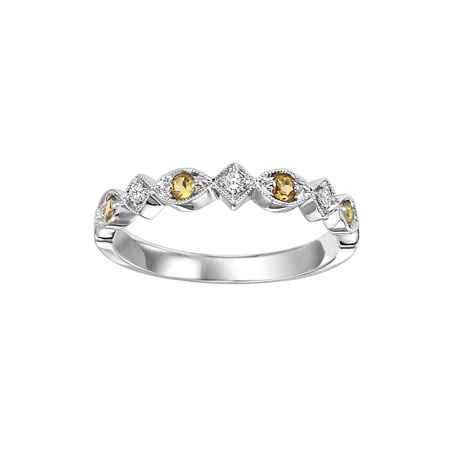 Mix-Shaped Gemstone and Diamond Ring
