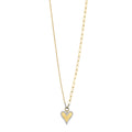 One-Sided Paperclip Heart Pendant Necklace
