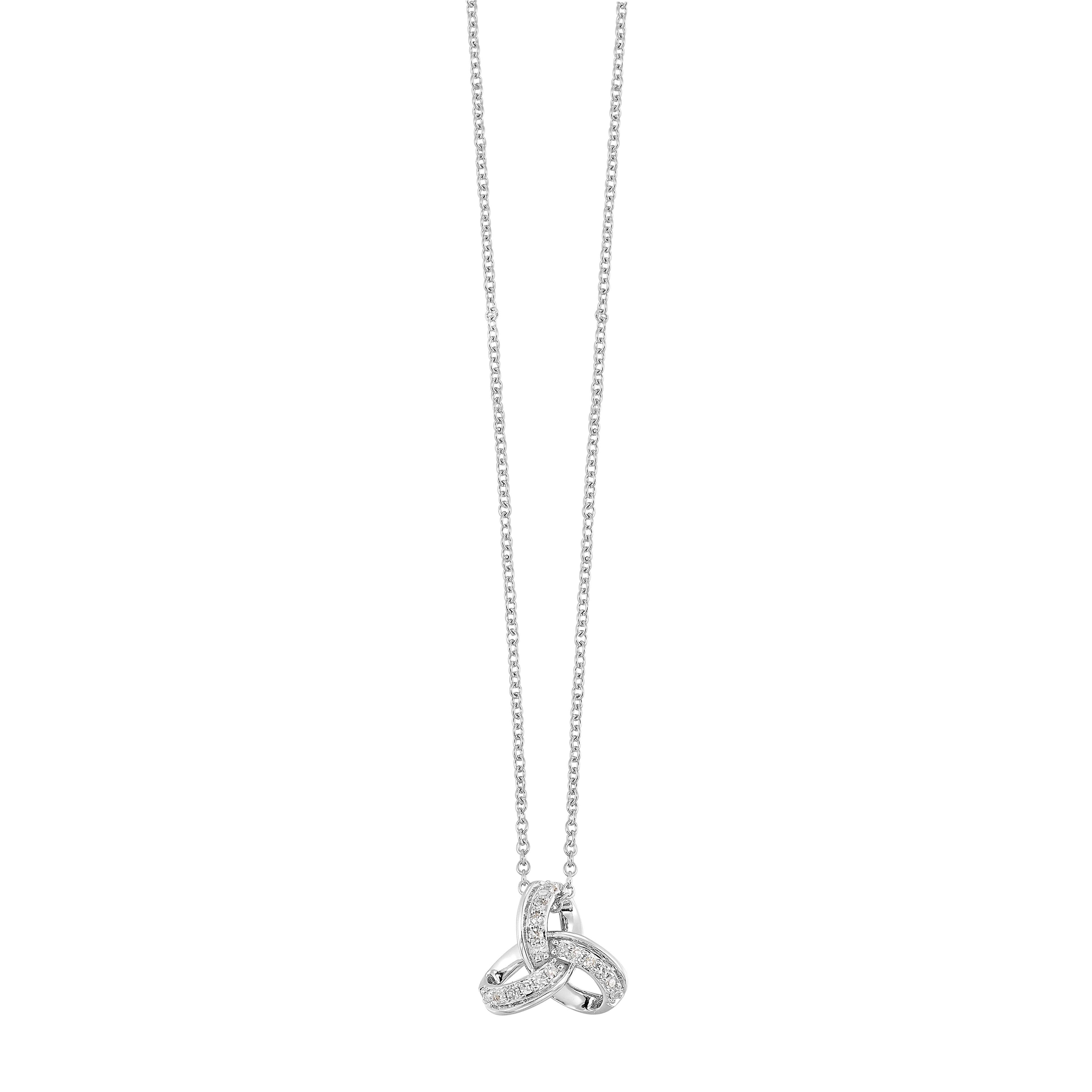 Love Knot Pave Diamond Necklace