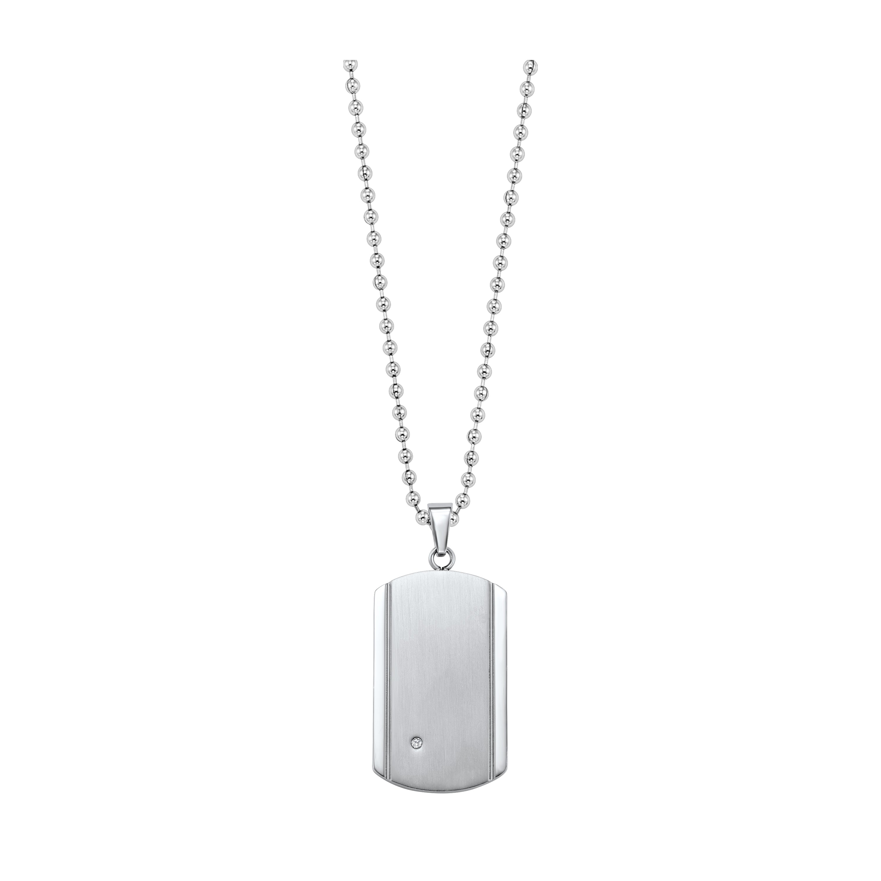 Men’s Diamond Dog Tag Pendant