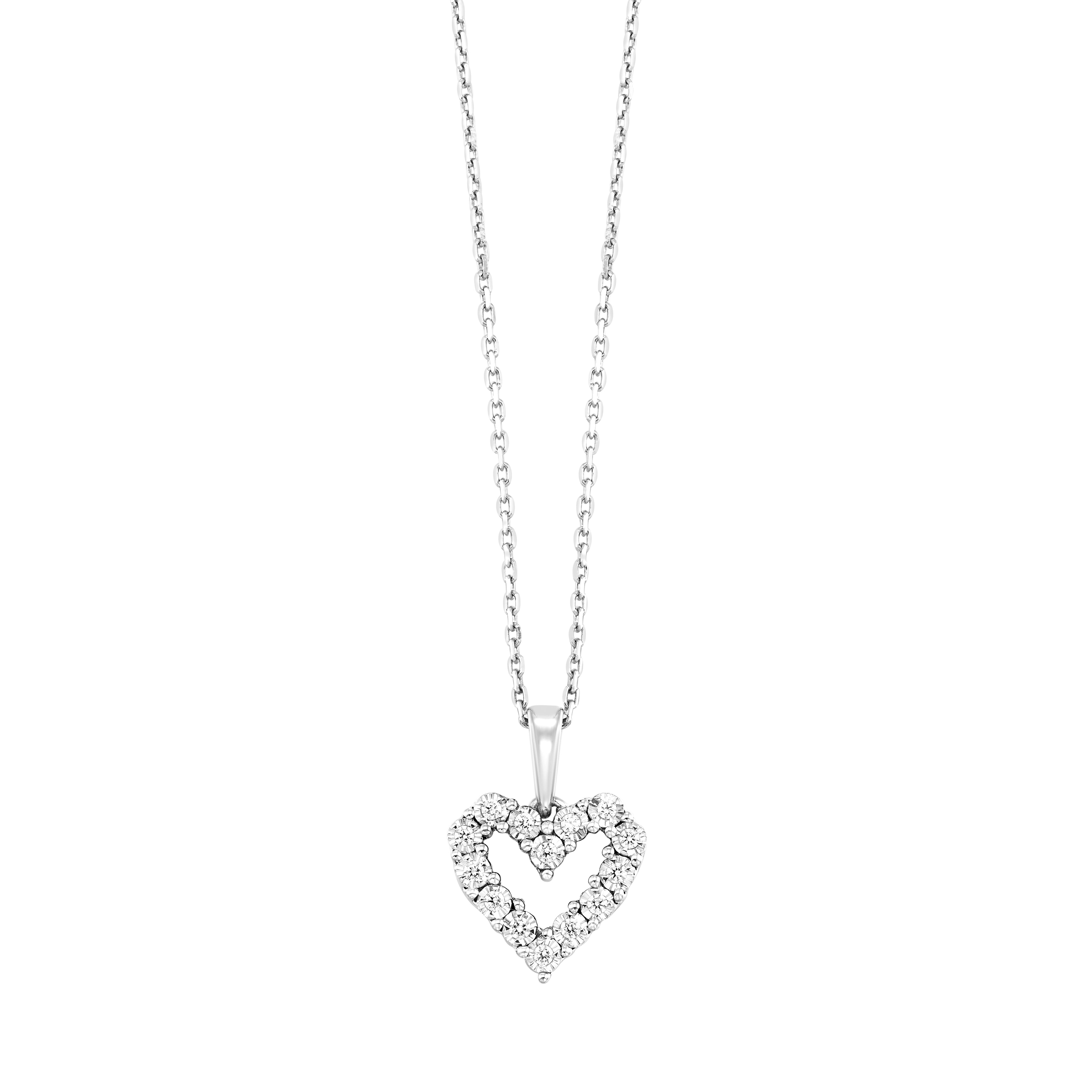 White Gold Graff Heart Silhouette Pendant