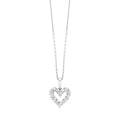Silver Graff Heart Silhouette Pendant