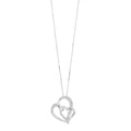 Diamond-accent Double Heart Pendant