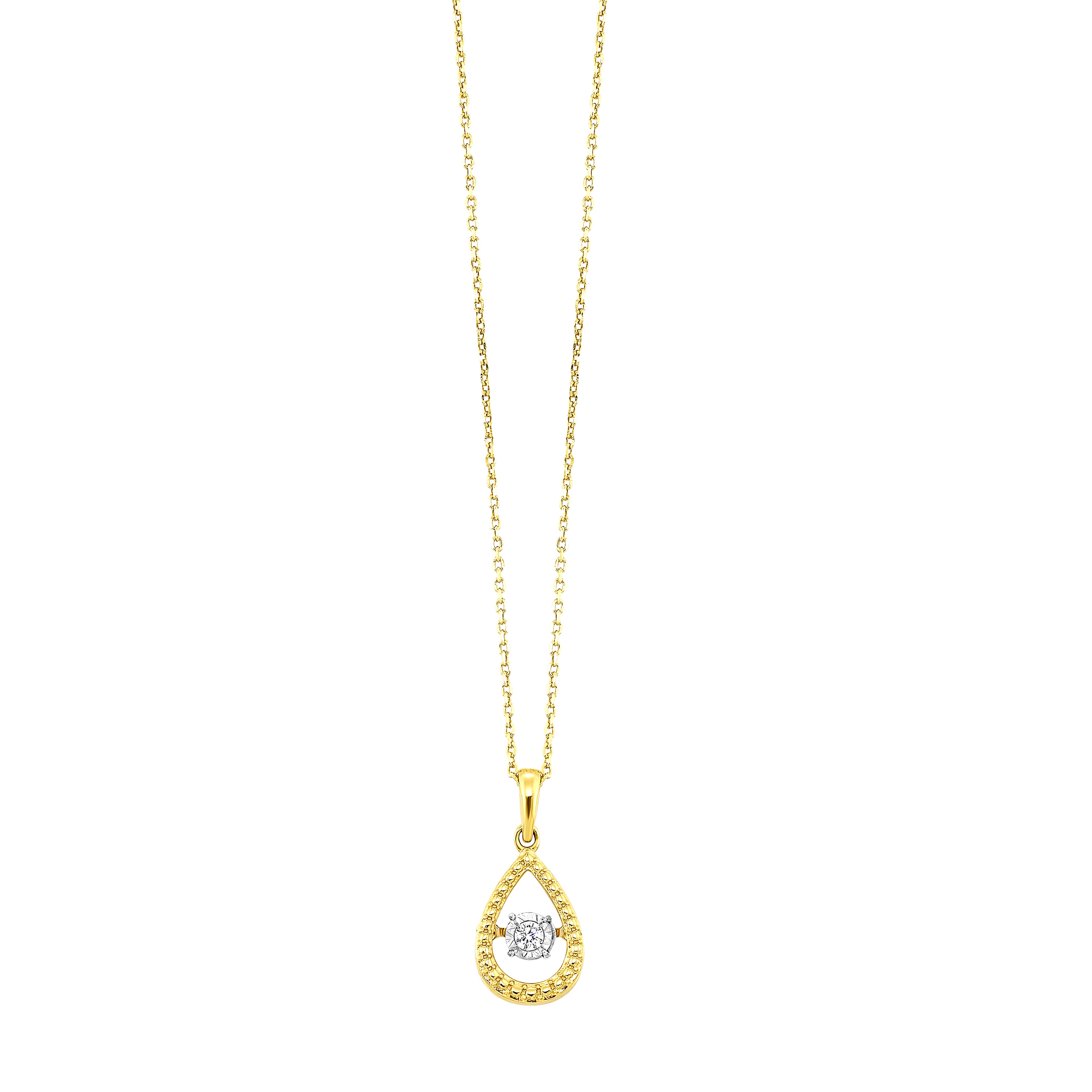 Teardrop Centered Diamond Pendant