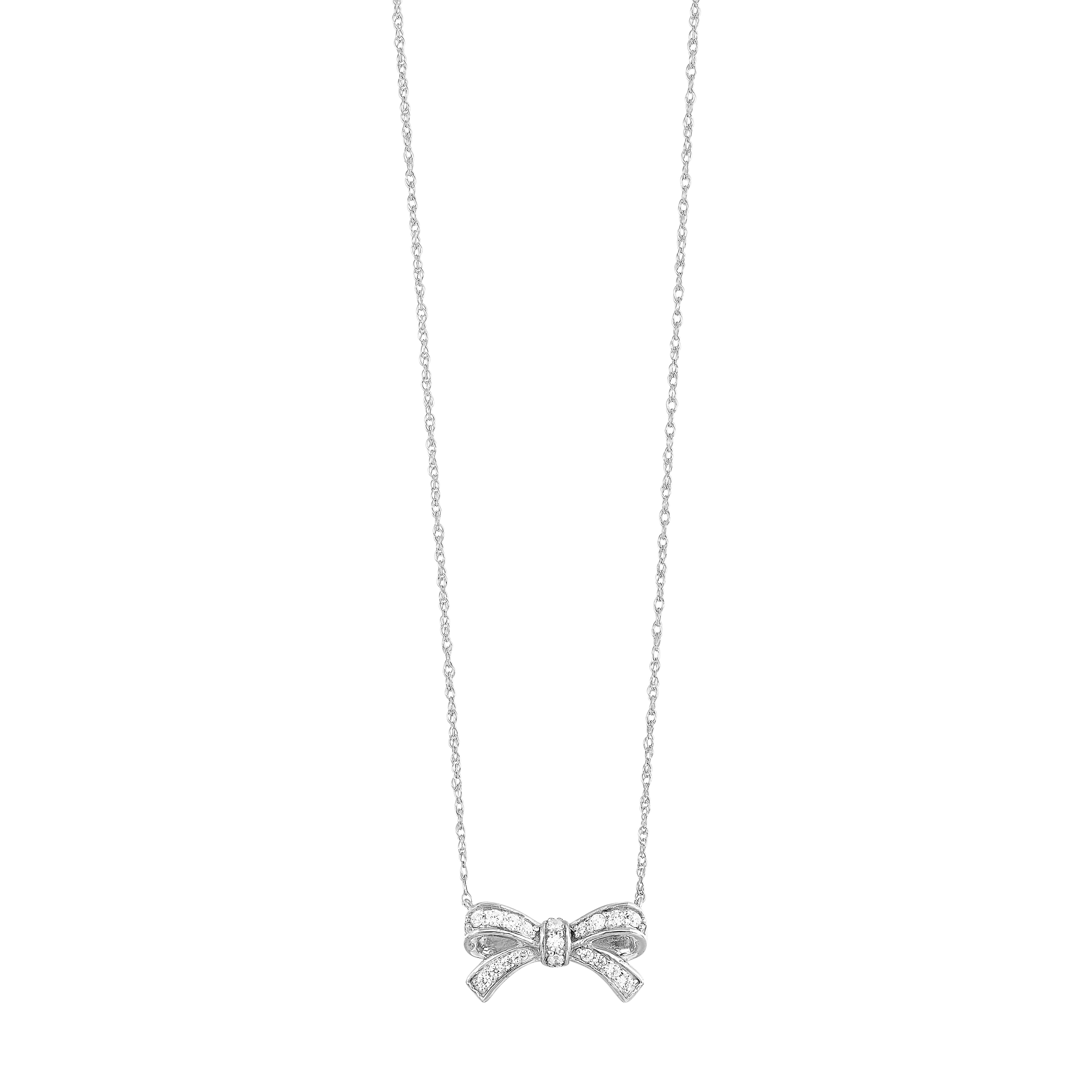 Diamond Bow Pendant