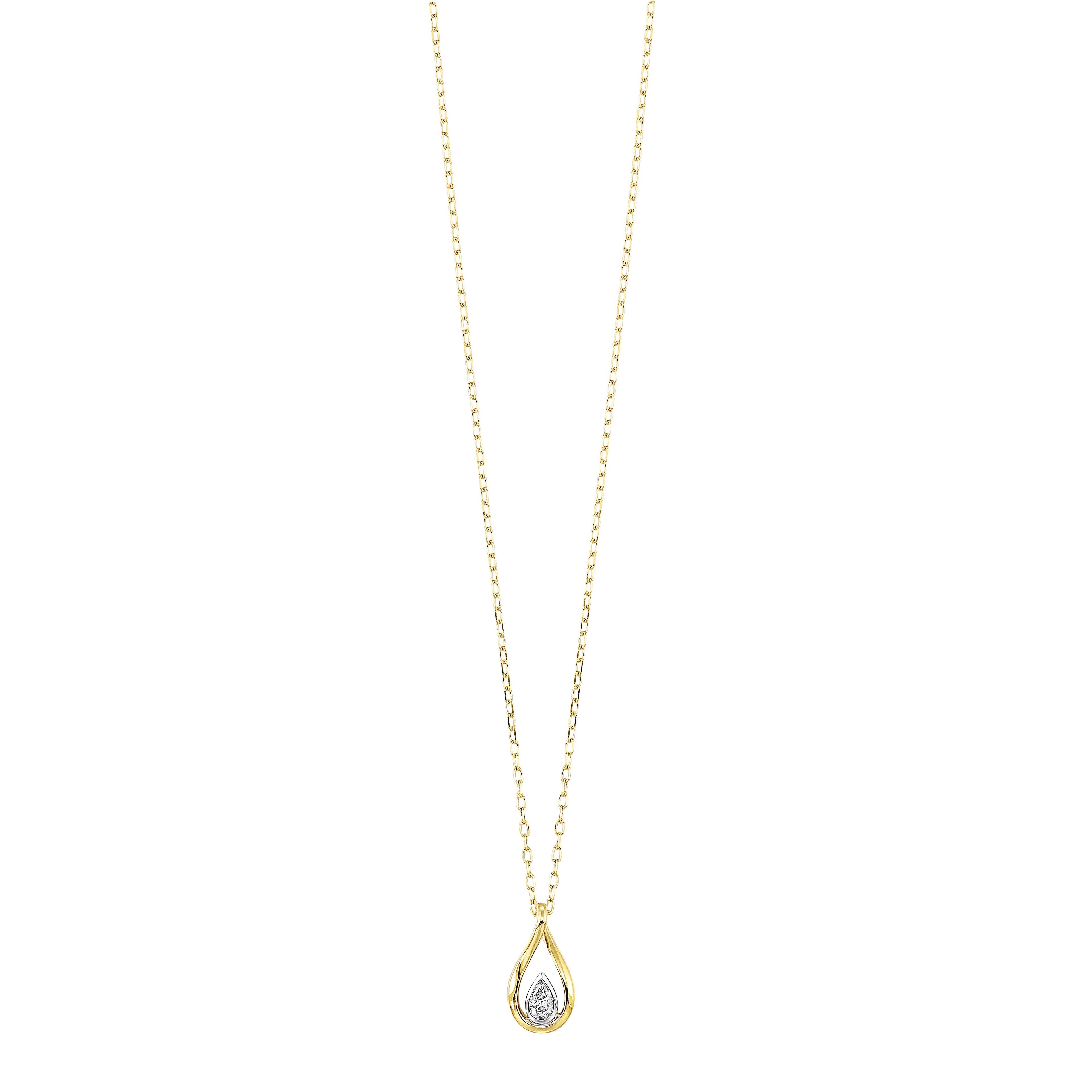 Two-Tone Double Teardrop Pendant