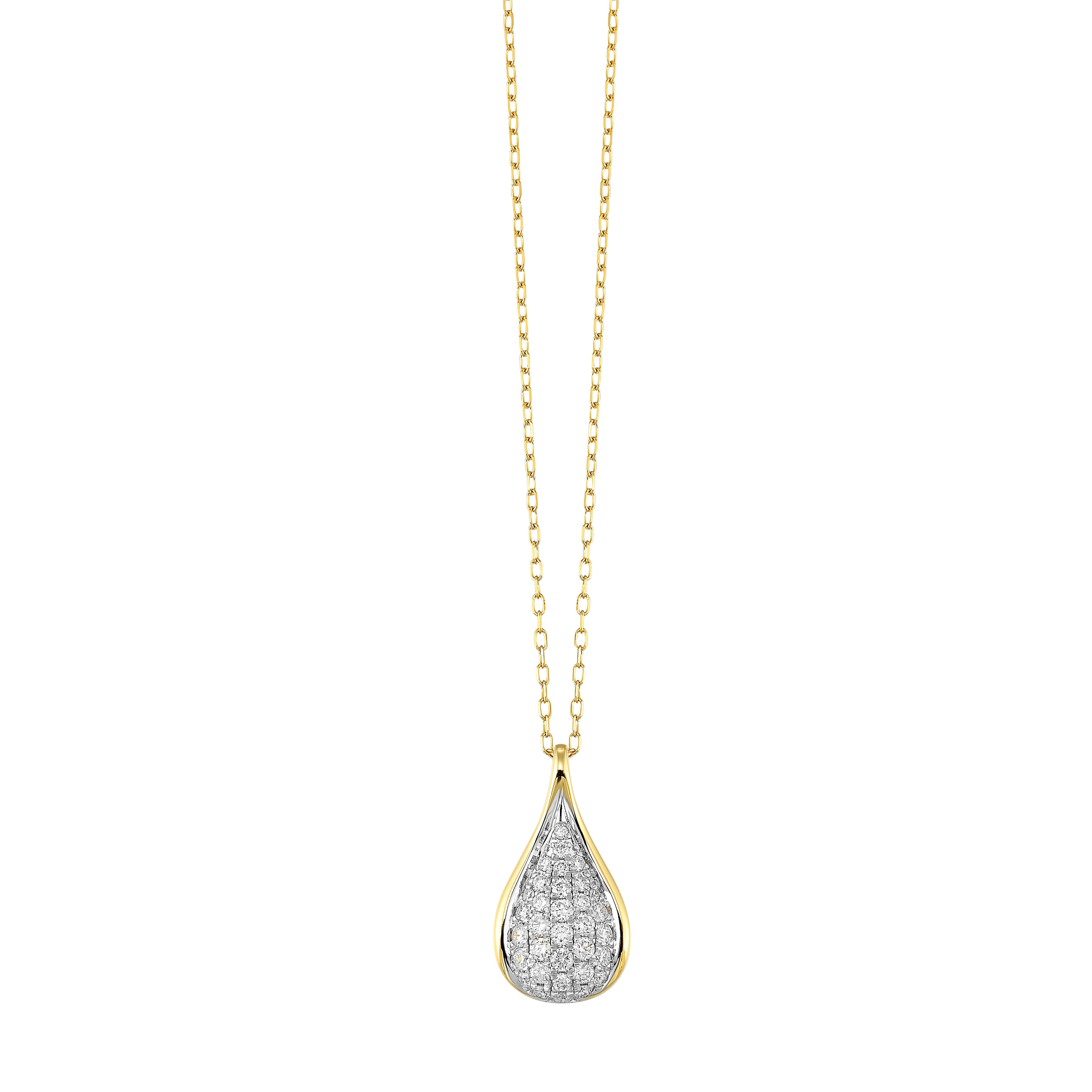 Diamond Pavé Teardrop Pendant