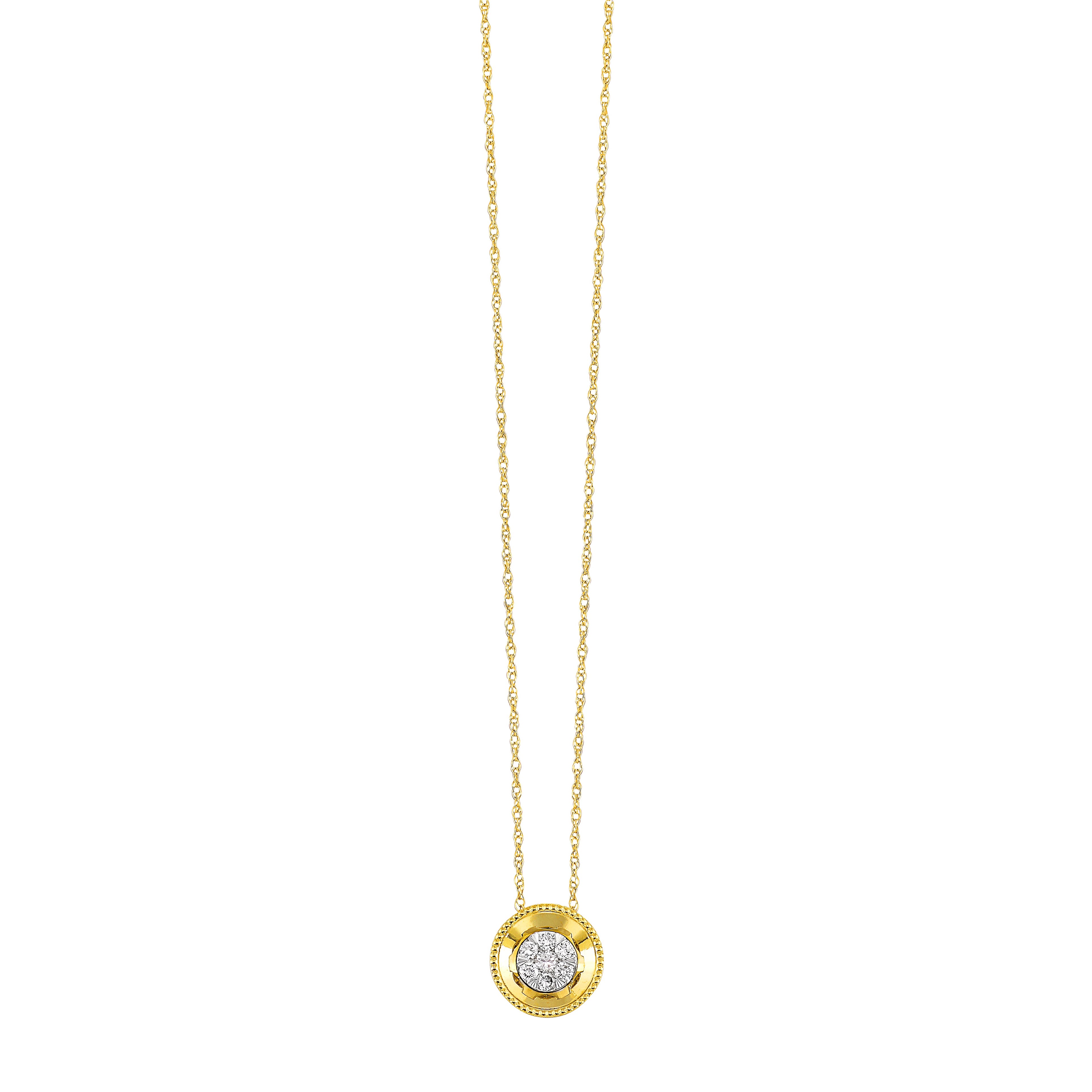 Classic Round Diamond Cluster Pendant