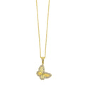 Fluted Butterfly Dangle Pendant