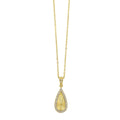 Fluted Teardrop Dangle Pendant