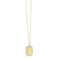 Gold Dog Tag Diamond Crest Pendant