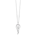 Sterling Silver Diamond Angel Wing Pendant