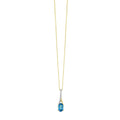 Blue Topaz & Diamond Accent Drop Pendant