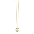 Open Heart Pearl & Diamond Pendant