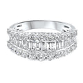 Wide Multi-Row Diamond Ring