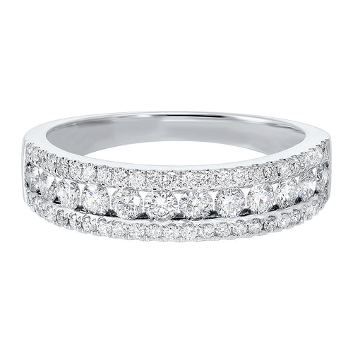 Three-Row Diamond Ring