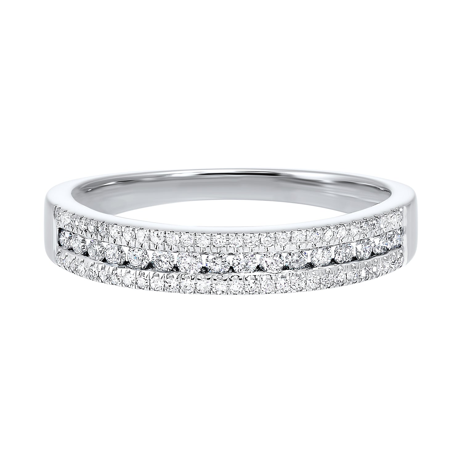 Three-Row Diamond Ring