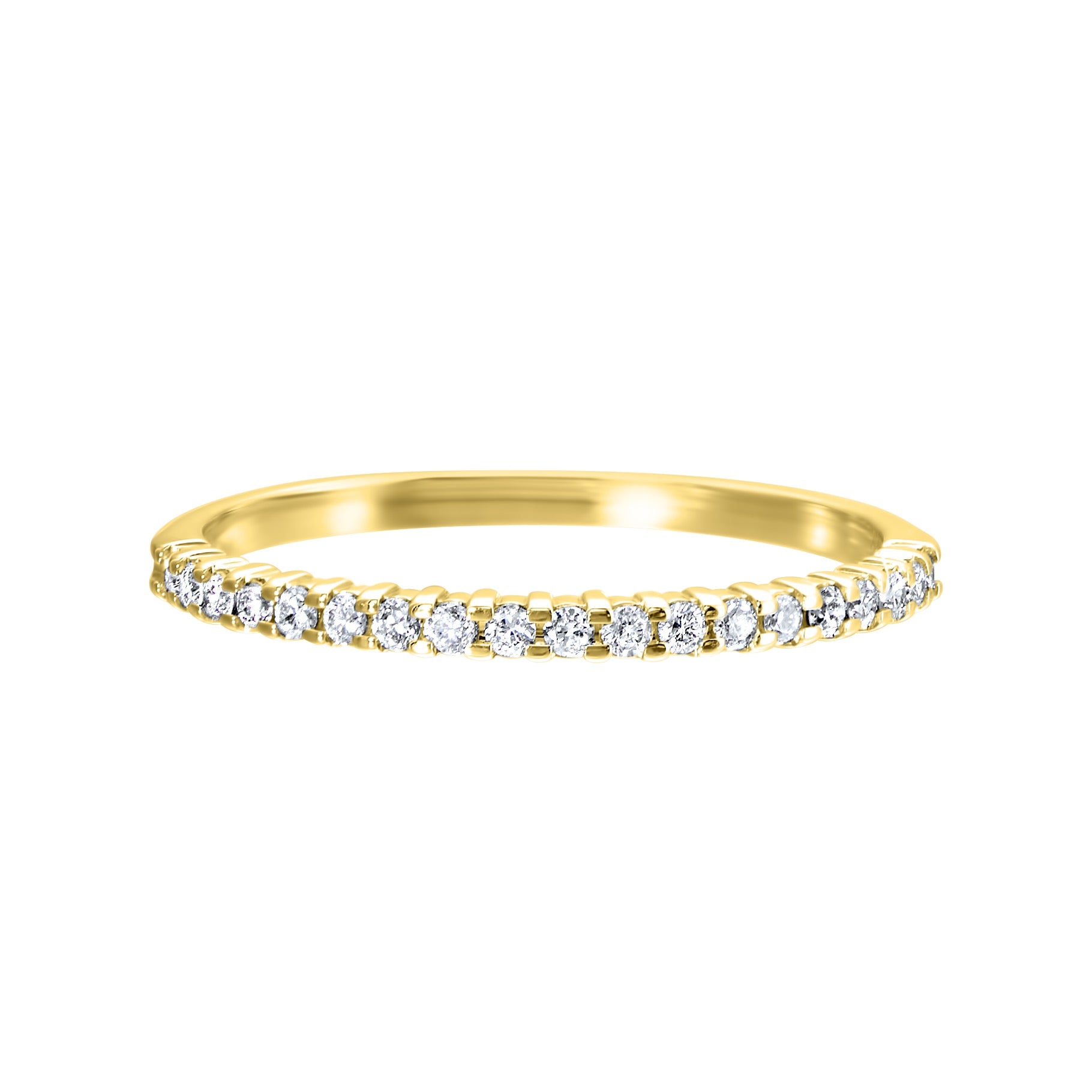 Yellow Gold Pavé-Set Diamond Eternity Ring