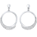 Silver Open Circle Earrings