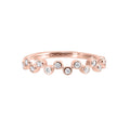 Zigzag Bezel Diamond Half-Eternity Ring