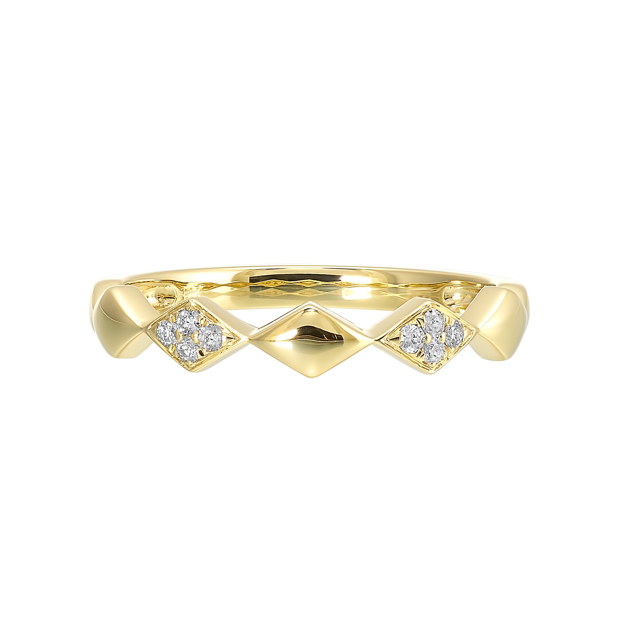 Radiant Kite-shaped Diamond Petite Ring