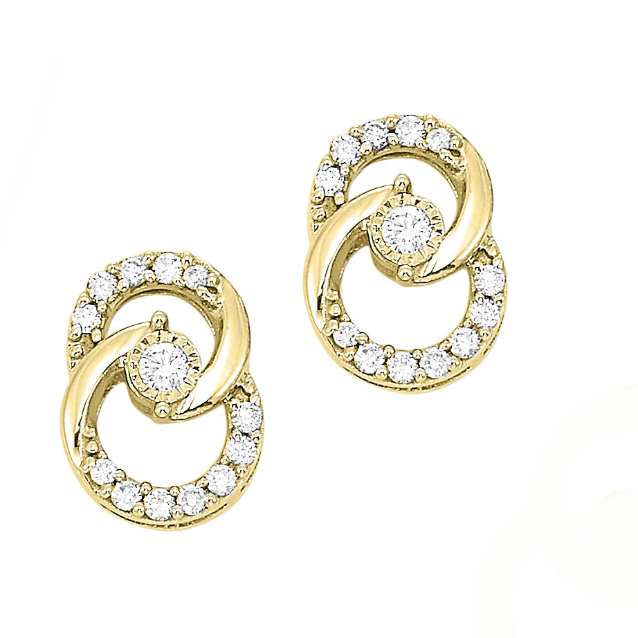 Interlinked Circle Stud Earrings