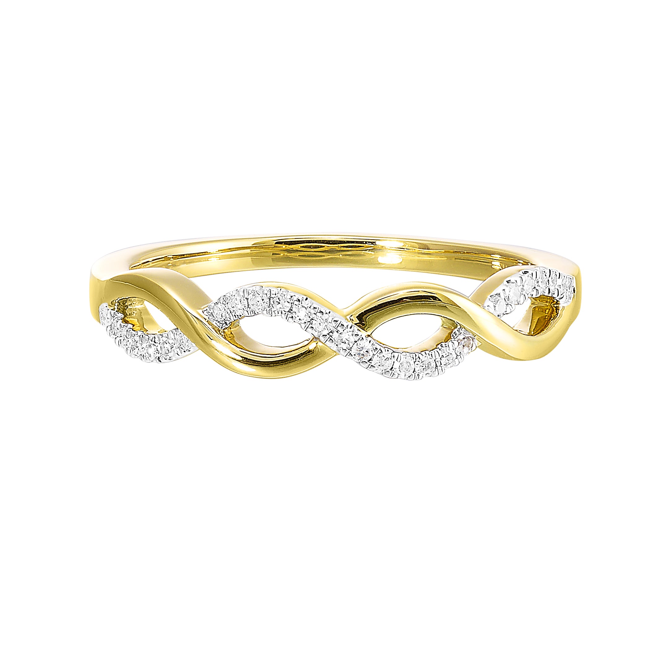 Twisted Band Diamond Ring