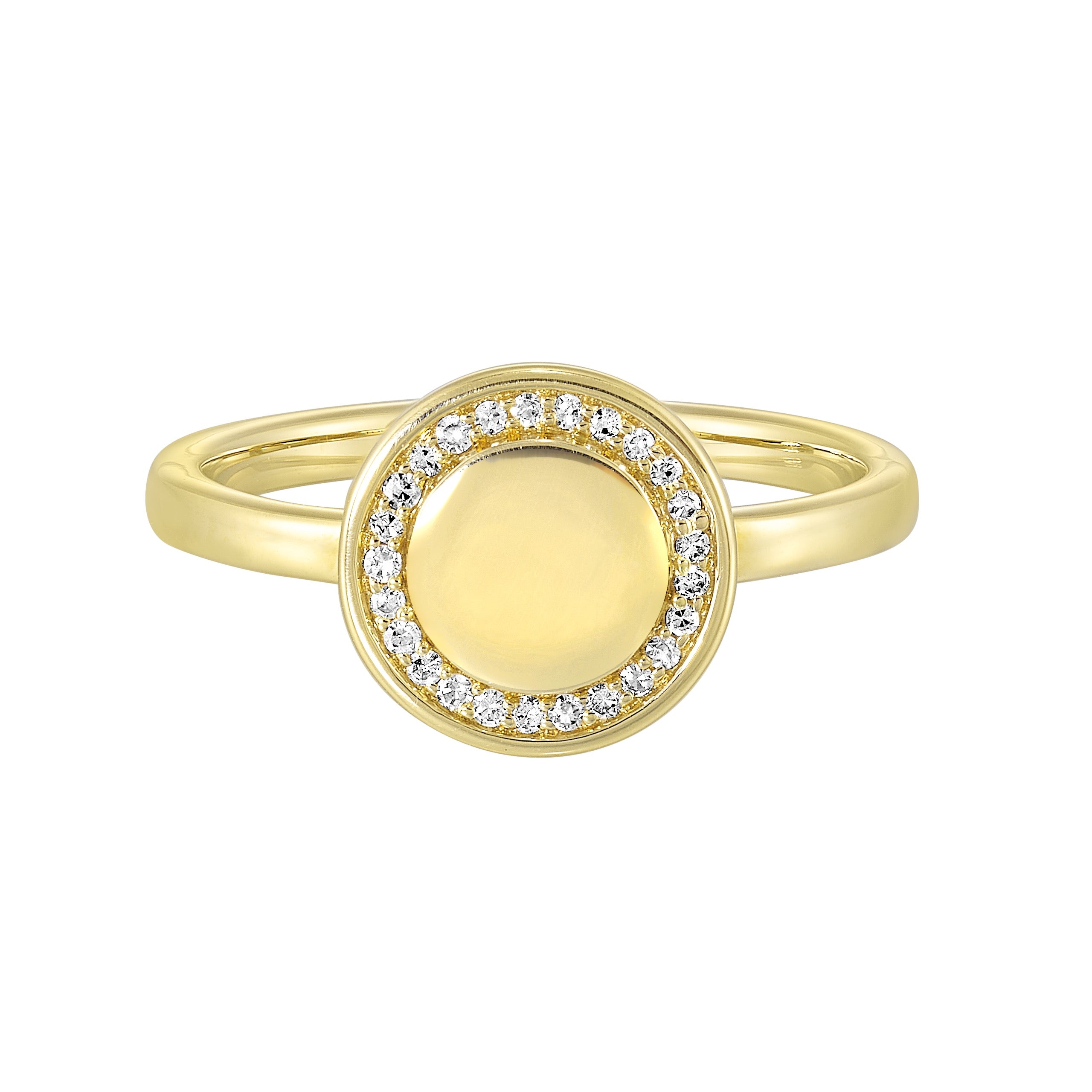 Diamond Halo Signet Ring