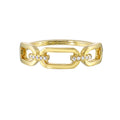 Octagonal Link Diamond Ring
