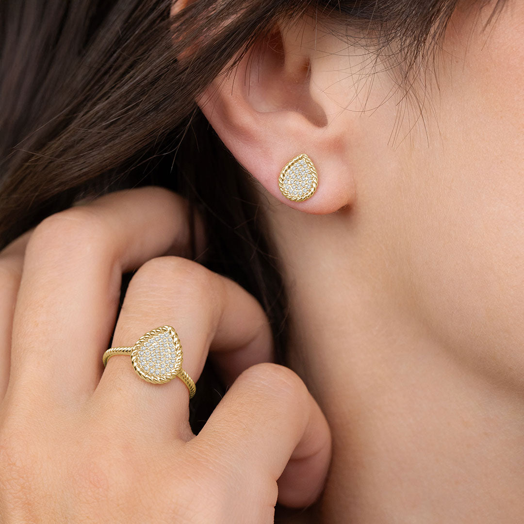 Seralyn Diamond Pear Ring