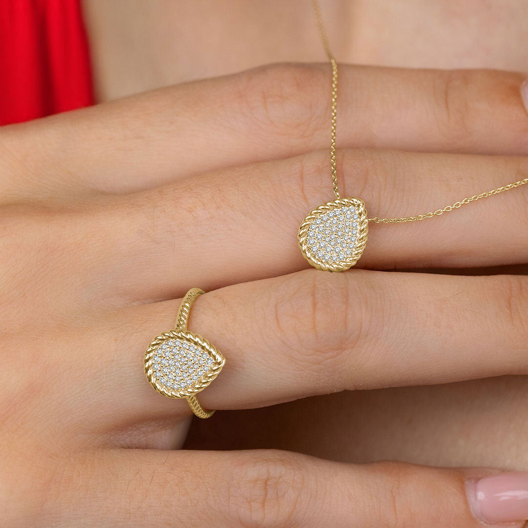 Seralyn Diamond Pear Ring